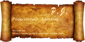 Pospischel Jusztus névjegykártya